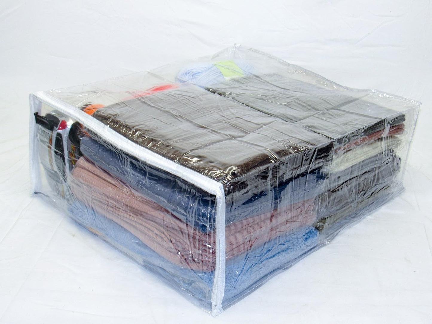 5-Pack X-Large (20" x 23" x 8") Heavy Duty Vinyl Zippered Storage Bags (Clear) for Sweaters, Blankets, Comforters, Bedding Sets (15.9 Gallon)