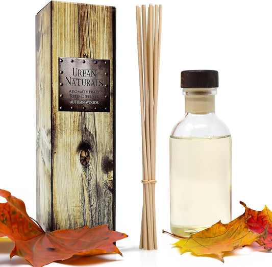 Urban Naturals Smoked Vanilla Reed Diffuser Set with Vanilla Bean, Sandalwood & Leather | Made in the USA - Colors B