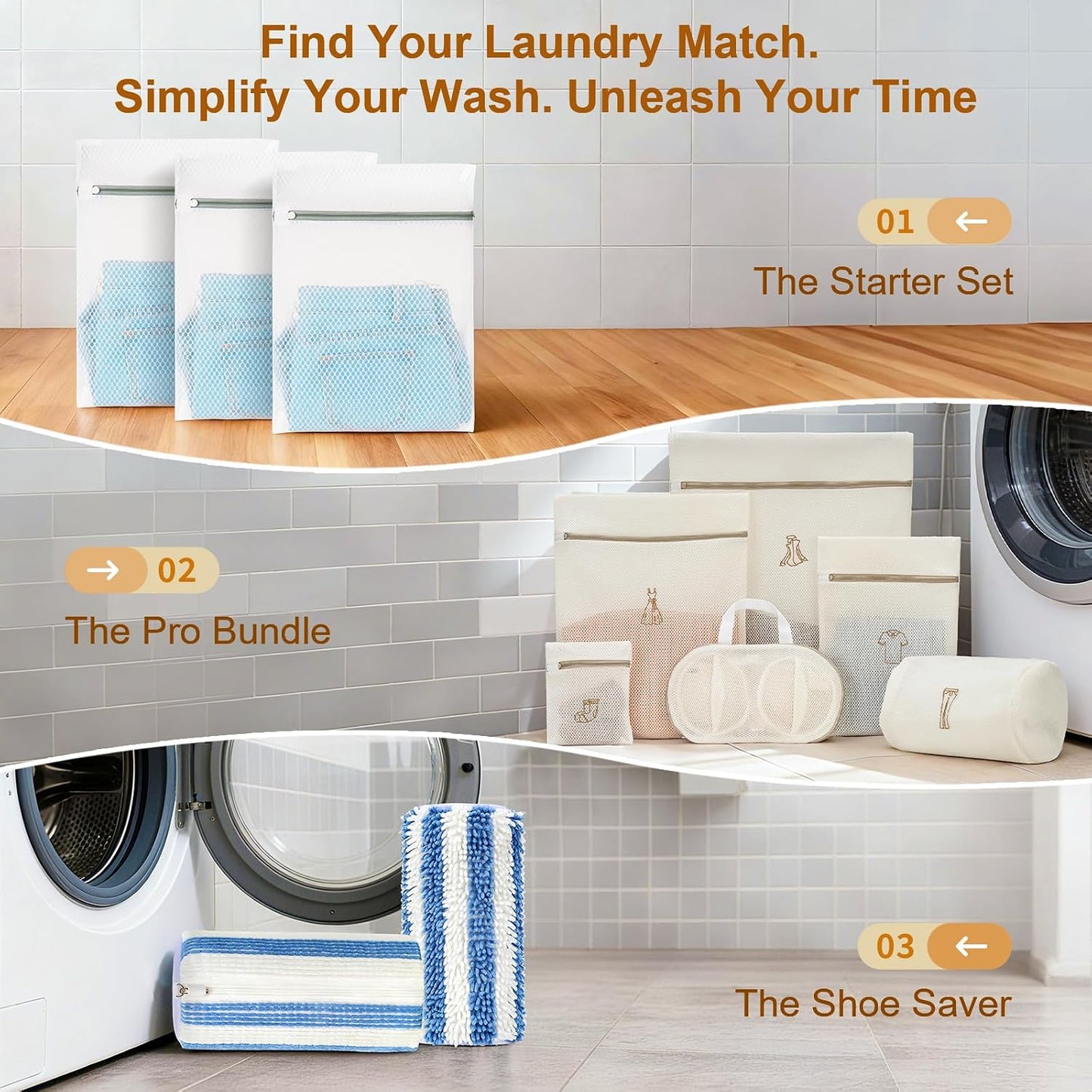 3Pcs Durable Mesh Laundry Bags, Premium Lingerie Bags for Washing Delicates, Underwear, Bra, Shoe, Sock, Laundry Bag Mesh Wash Bags Used in College Dorm, Laundry Room (12 * 16 Inches)