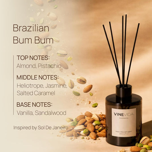 VINEVIDA | White Tea & Sage | Reed Diffuser for Home & Bathroom | Long-Lasting Scent Sticks Set | Oil Stick Diffuser | Bathroom Scent