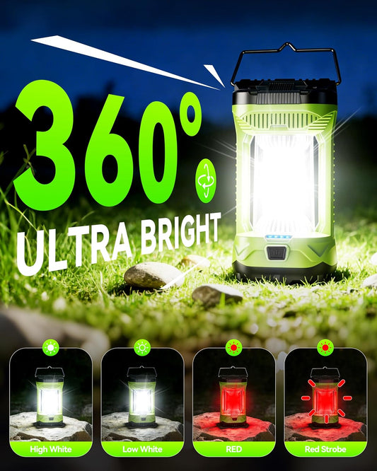 AlpsWolf Camping Lantern Rechargeable, 4000LM LED Lanterns for Power Outages, 4600mAh Super Bright Portabl Lantern & Lights for Emergency, Hurricane, Camping
