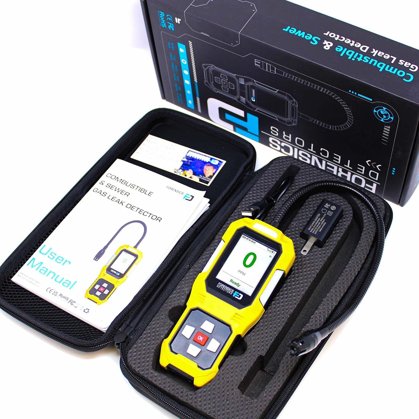 Sewer Leak Detector | 10ft Drop Test Pass | Upgraded 10-Year Sensor Life | Version 2.0 |