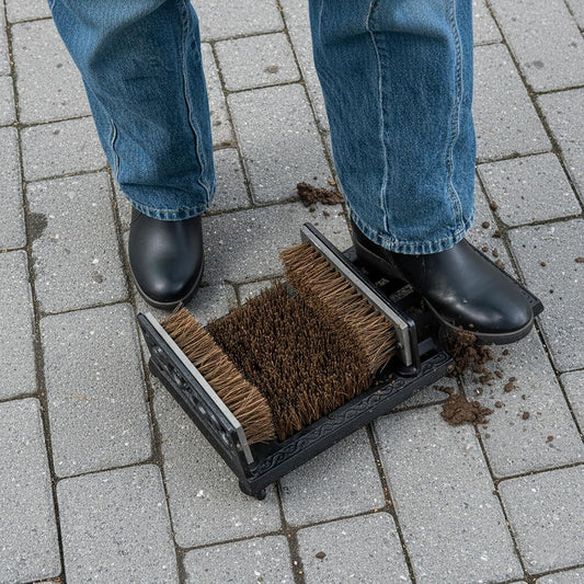Boot Scraper Outdoor Shoe Brush with Flaps,Cleaning Heavy-Duty Shoe Cleaner and Boot Scrubber for Mud,Dirt, Snow,Durable Weather-Resistant Outdoor Shoe Cleaning Tool
