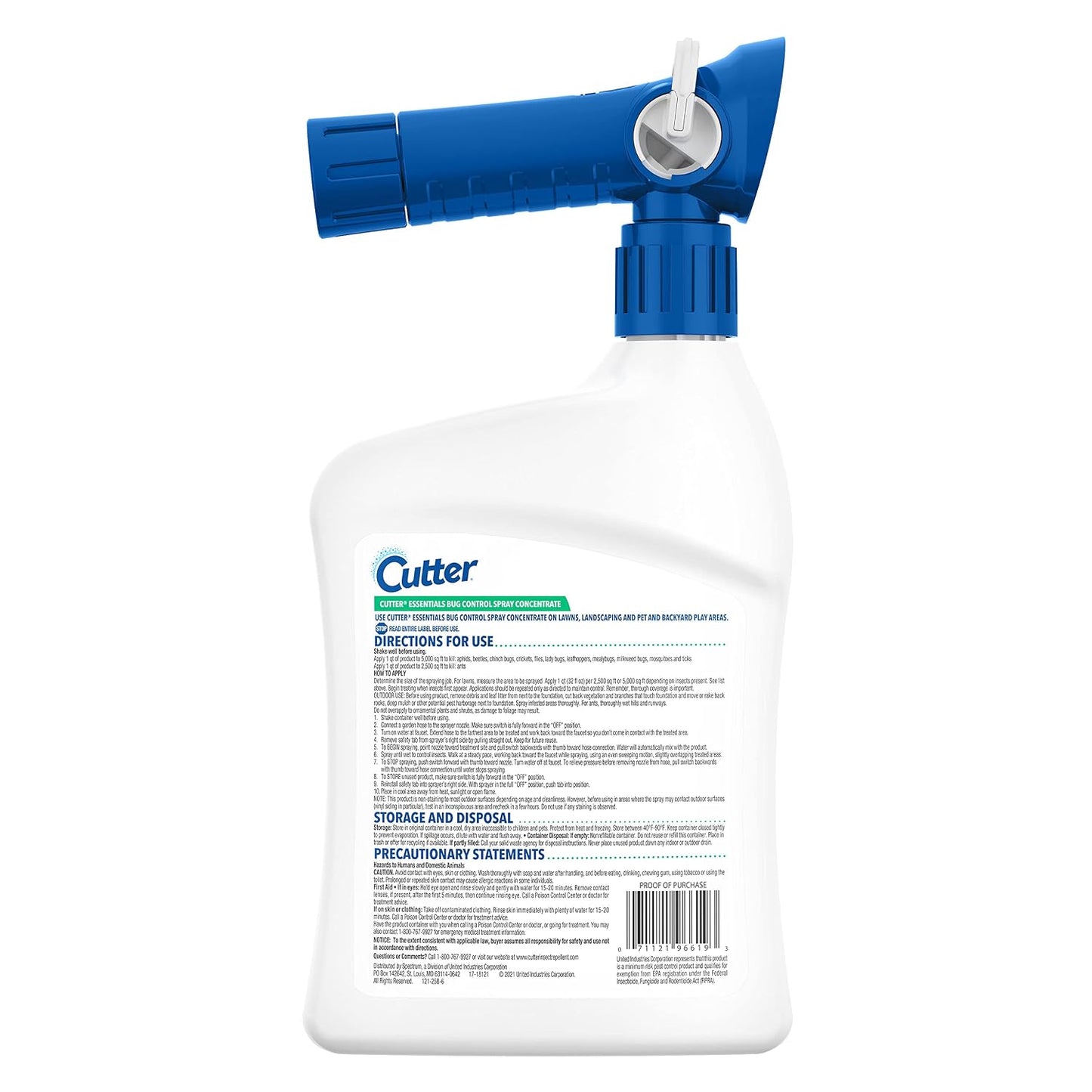 Cutter Backyard Bug Control Spray Concentrate (2 Pack), Kills Mosquitoes, Fleas & Listed Ants, 32 fl Ounce