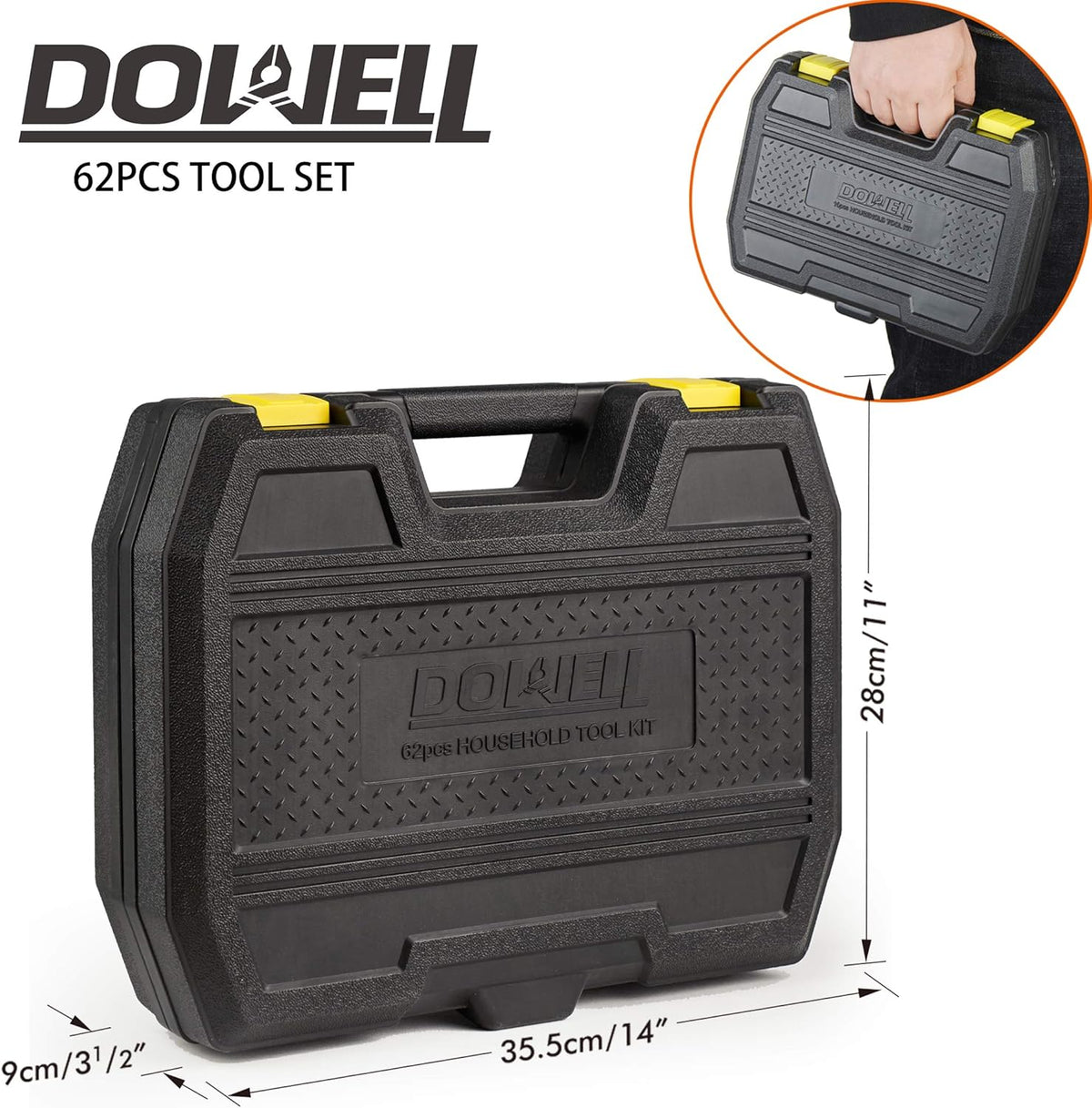 DOWELL Tool Set Tool Kit Homeowner Tool Set Wrench Pliers Screwdriver Set Repair Tool Kit