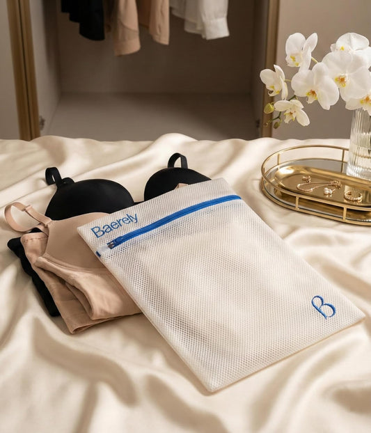 Mesh Laundry Bag for Shapewear, Bras & Delicates 12x16 in Pearl White | High-density mesh prevents twisting & stretching for bras, shapewear & delicates. Durable zipper with snag guard, 30x40cm