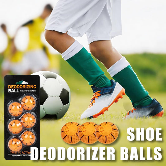 Shoe Deodorizer Balls, Professional Shoe Balls Odor Eliminator, 6pcs Sneaker Balls Deodorizer Strong for Smell Freshener Shoes Boots Wardrobe Bags