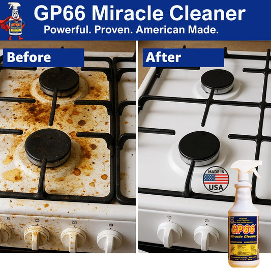 GP66 Green Miracle Cleaner Super Size (32 oz) – Powerful American Made All-Purpose Cleaner, Heavy Duty Concentrated Formula Cleans Kitchens, Bathrooms, Laundry, Ovens, Floors, Engines & More