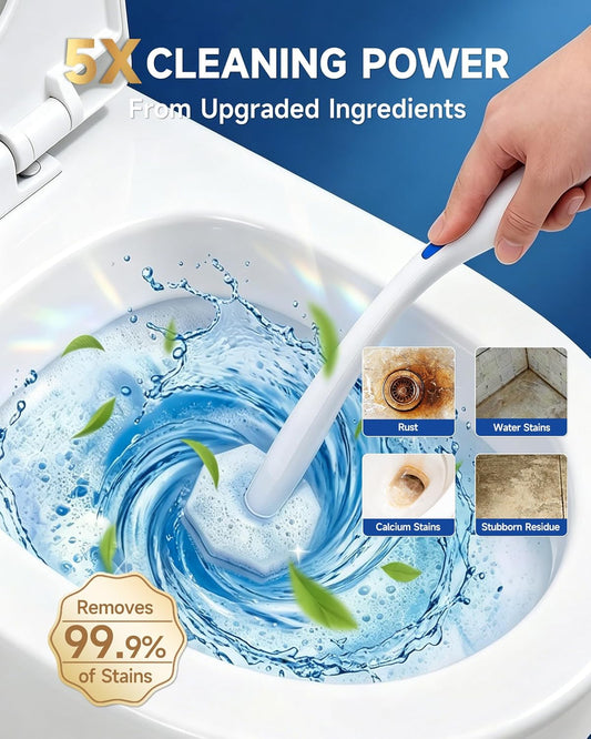 20 Count Toilet Wand Refills for Clorox, 5X Cleaning Power Toilet Bowl Cleaners & High-Density Disposable Toilet Scrubber Refill - No Falling Apart, Instant Foam for Bathroom Cleaning