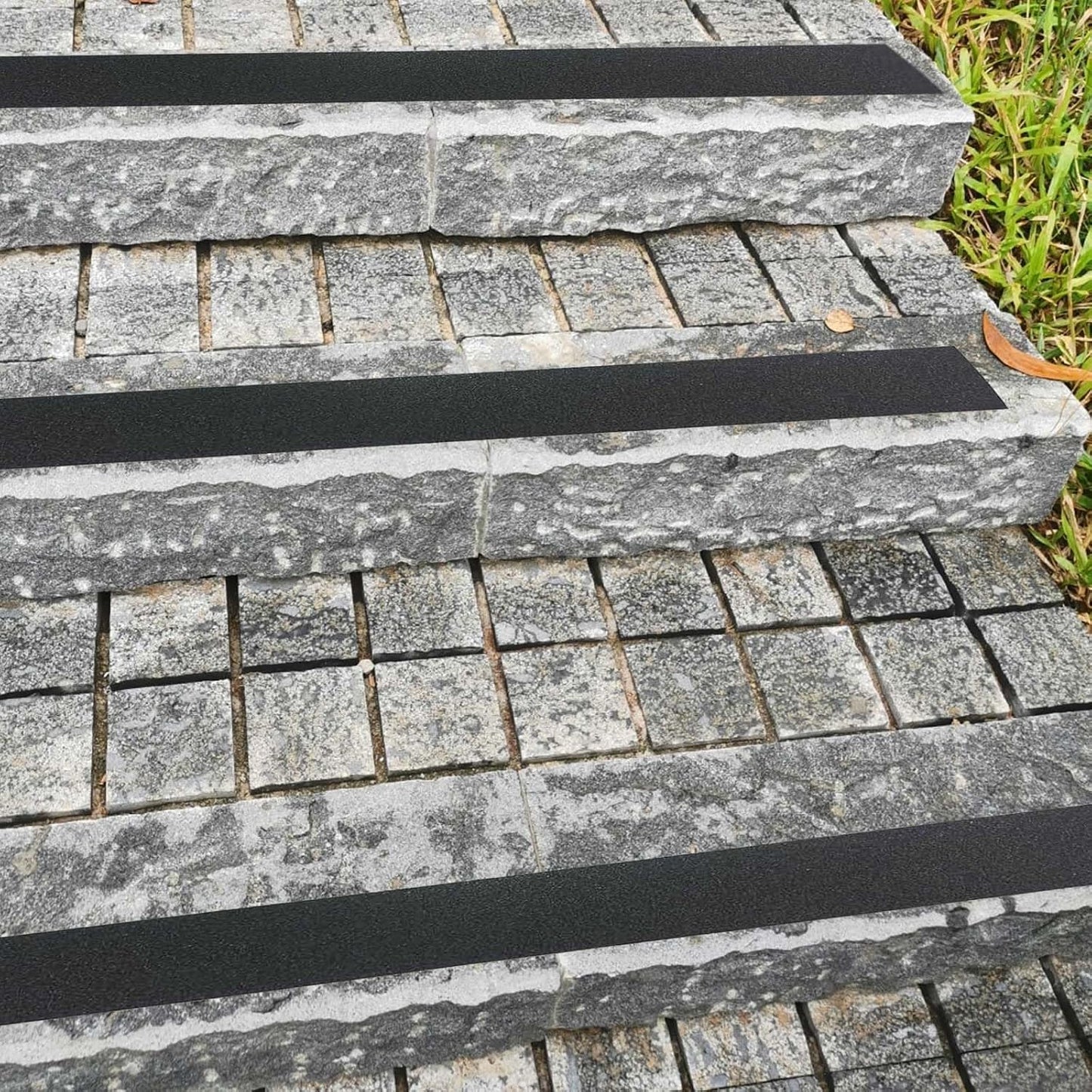 Qilima Anti Slip Tape - Waterproof Non Slip Stair Grips, Outdoor Adhesive Grip Tape for Step Treads, Black, 2inx16.5ft