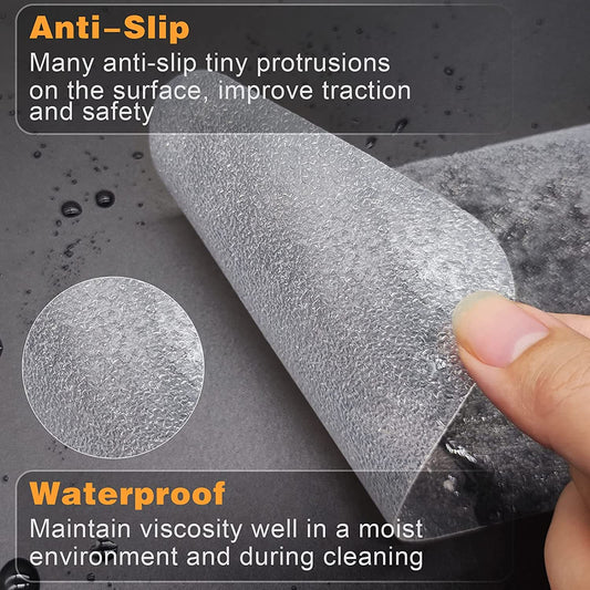 Qingluan Grip Tape, Heavy Duty Anti Slip Tape for Stairs Outdoor/Indoor Waterproof 4" x 33 ft, Safety Non-Slip Roll for Stair Step Traction Treads Stair Non Slip Strips Grey