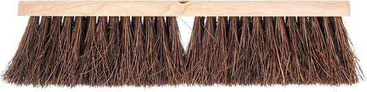 SPARTA Flo-Pac Garage Sweep with Palmyra Bristles, Heavy Duty Broom Head for Indoor and Outdoor Use on Rough Surfaces, 18" Long, 1 Count, Natural