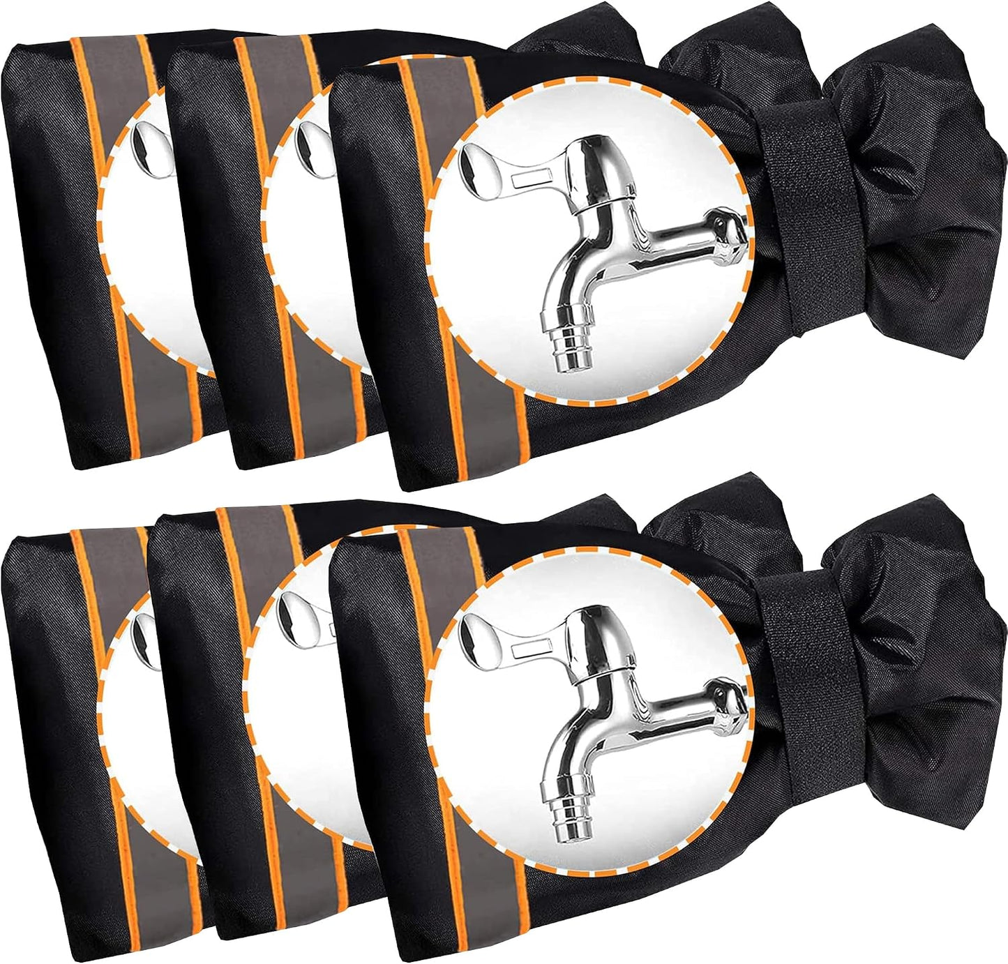 Outdoor Faucet Socks - 5.9" W x 7.7" H for Winter Freeze Protection, Tap Cover, Spigot Cover - 3 Piece