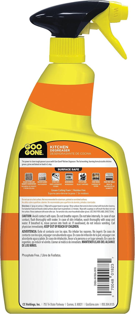 Goo Gone Degreaser - Removes Kitchen Grease, Grime and Baked-on Food - 14 Fl. Oz. - 2047