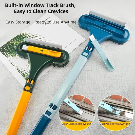 2 in 1 Window Screen Cleaning Brush, Double Sided Bidirectional Dust Removal Brush, Window Screen Cleaner Tool for Window Mesh, Screen Door, Home Dust Cleaning Tools (Blue)