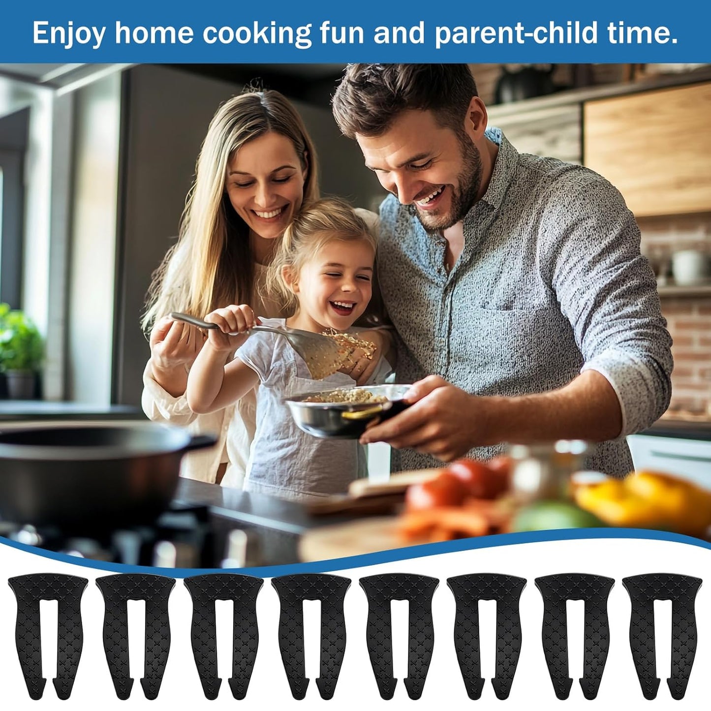 Zhehao 8 Pcs Gas Stove Knob Locks Stove Knob Safety Covers Silicone Child Proof Oven Locks for Kitchen Prevent Accidental Touch Child Pets Safety
