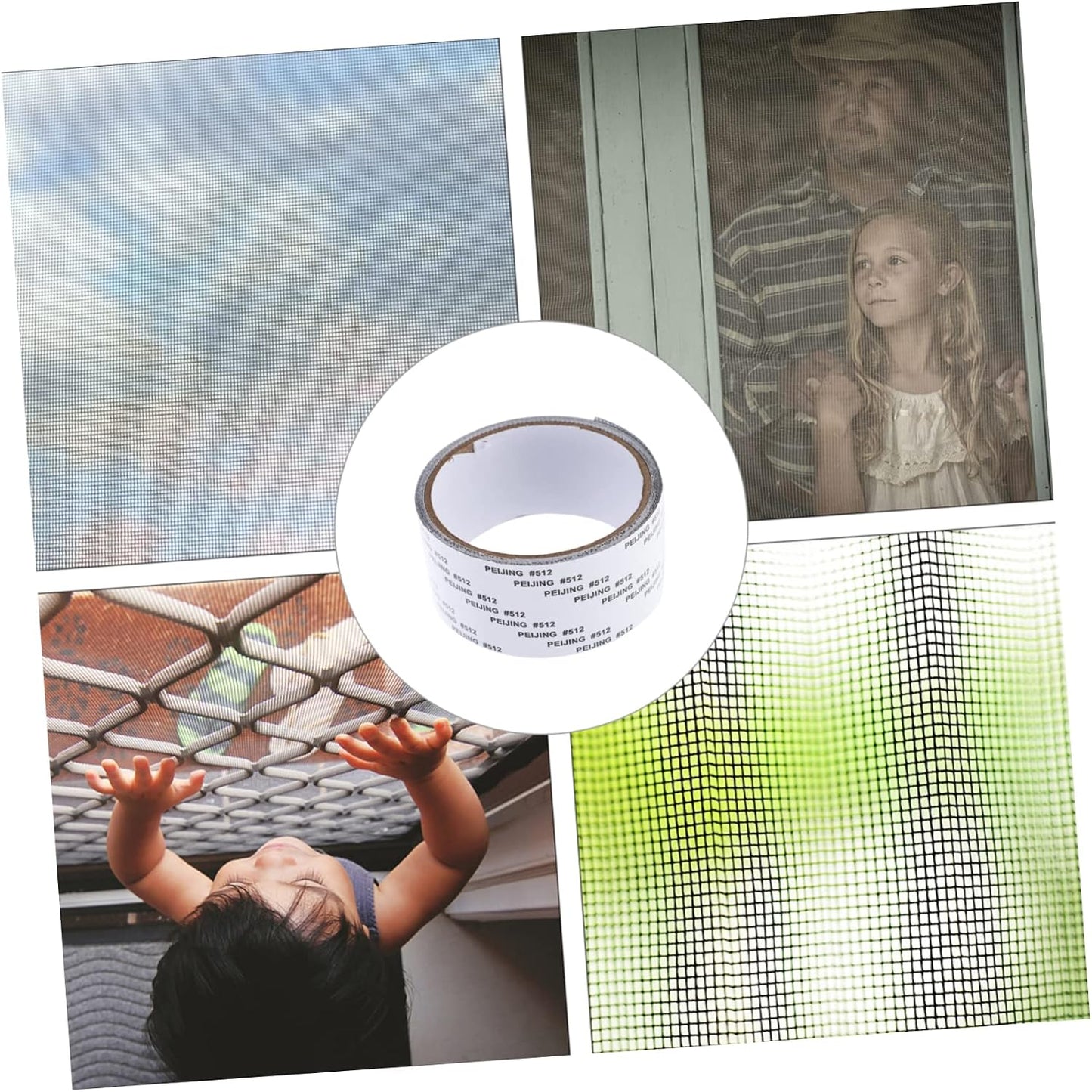 Screen Mesh Roll Repair Kit Window Screen Door Patch Tape PVC Strong Adhesive Easy to Cut Transparent 5cm x 2m