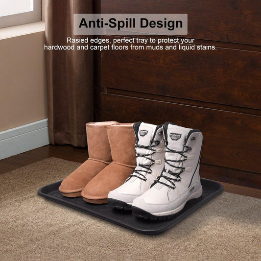 Multi-Purpose Boot Tray Mat,Shoe Tray Mat,Pet Bowl Tray,Waterproof Trays for Indoor and Outdoor Floor Protection,24" x 15"/Medium …