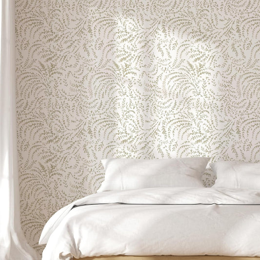 Peel and Stick Wallpaper Boho Wall Paper Peel and Stick Modern Watercolor Beige Wallpaper for Bathroom 17.3"x118"