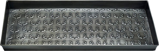HF by LT Birch Forest Pattern Metal Boot Storage Tray, 30 x 13 inches, Antique Copper Finish