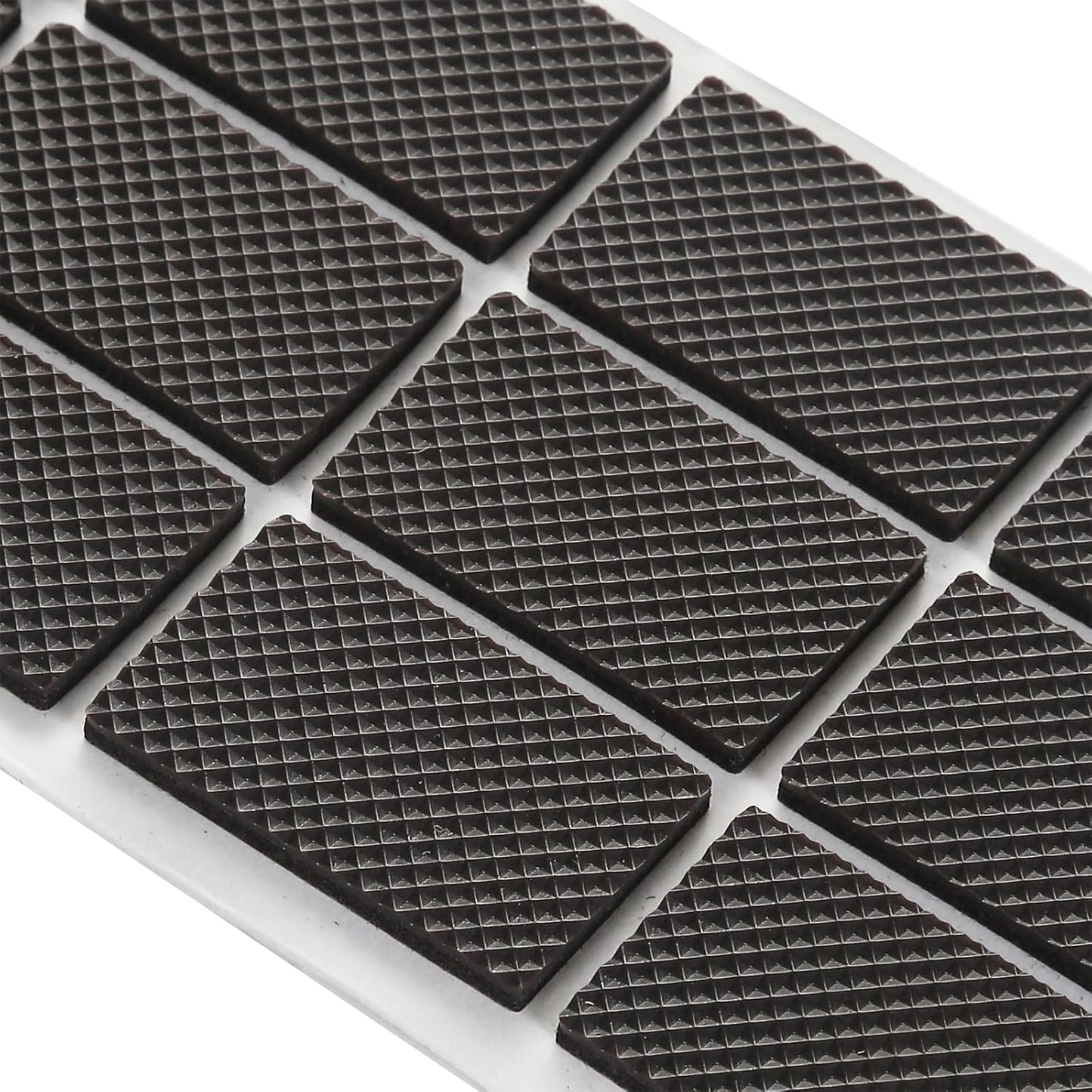 Non Slip Furniture Pads 1/2" x 3" Rubber Strips Self Adhesive Furniture Grippers Chair Leg Pads Rubber Chair Feet Anti Scratches Non Skid Furniture Pad Floor Protectors, 40 Pcs Rectangle