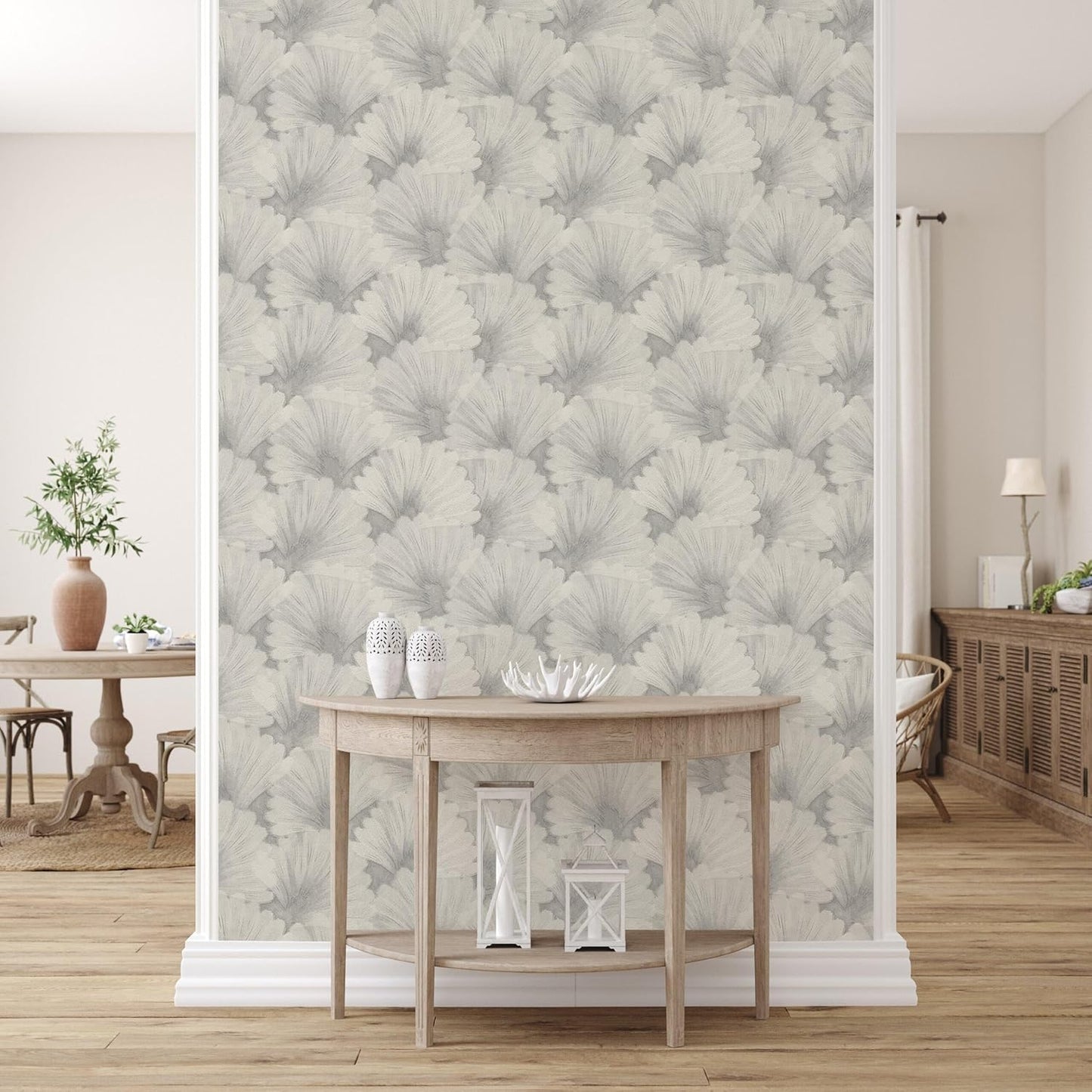 Peel and Stick Wallpaper Roll 17.5 x 216 Whispering Tales Design in Vinyl Sticker Paper for Accent Panels, Bedroom, Kitchen, Office or Shelf Liner