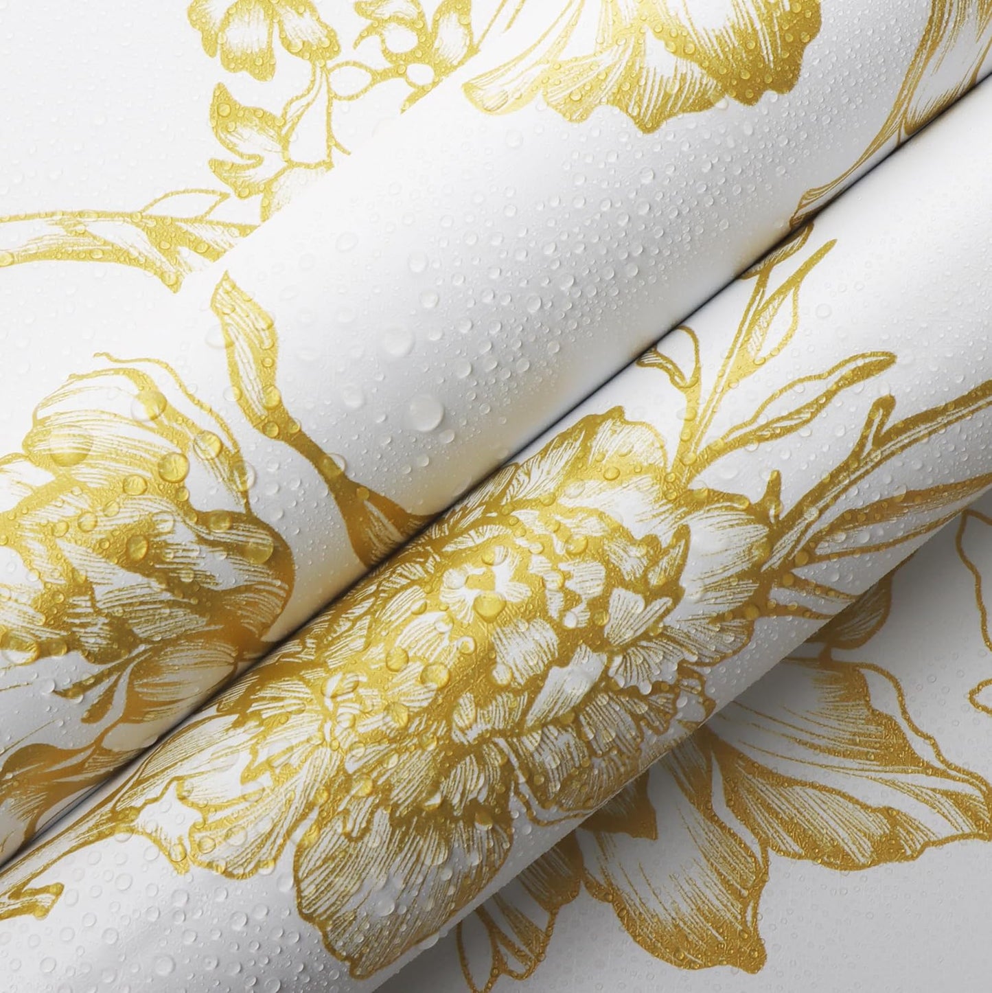 Safiyya Peel and Stick Wallpaper Vintage Floral Contact Paper 17.3" x 78.7" Wall Paper Renter Friendly Self Adhesive Removable Wallpaper for Bathroom Vinyl