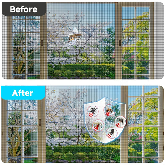 Window Screen Door Repair Tape, 4inx20FT Grey, Fiberglass Screen Mesh Repair, 3-Layer Strong Adhesive, Waterproof Covering Mesh