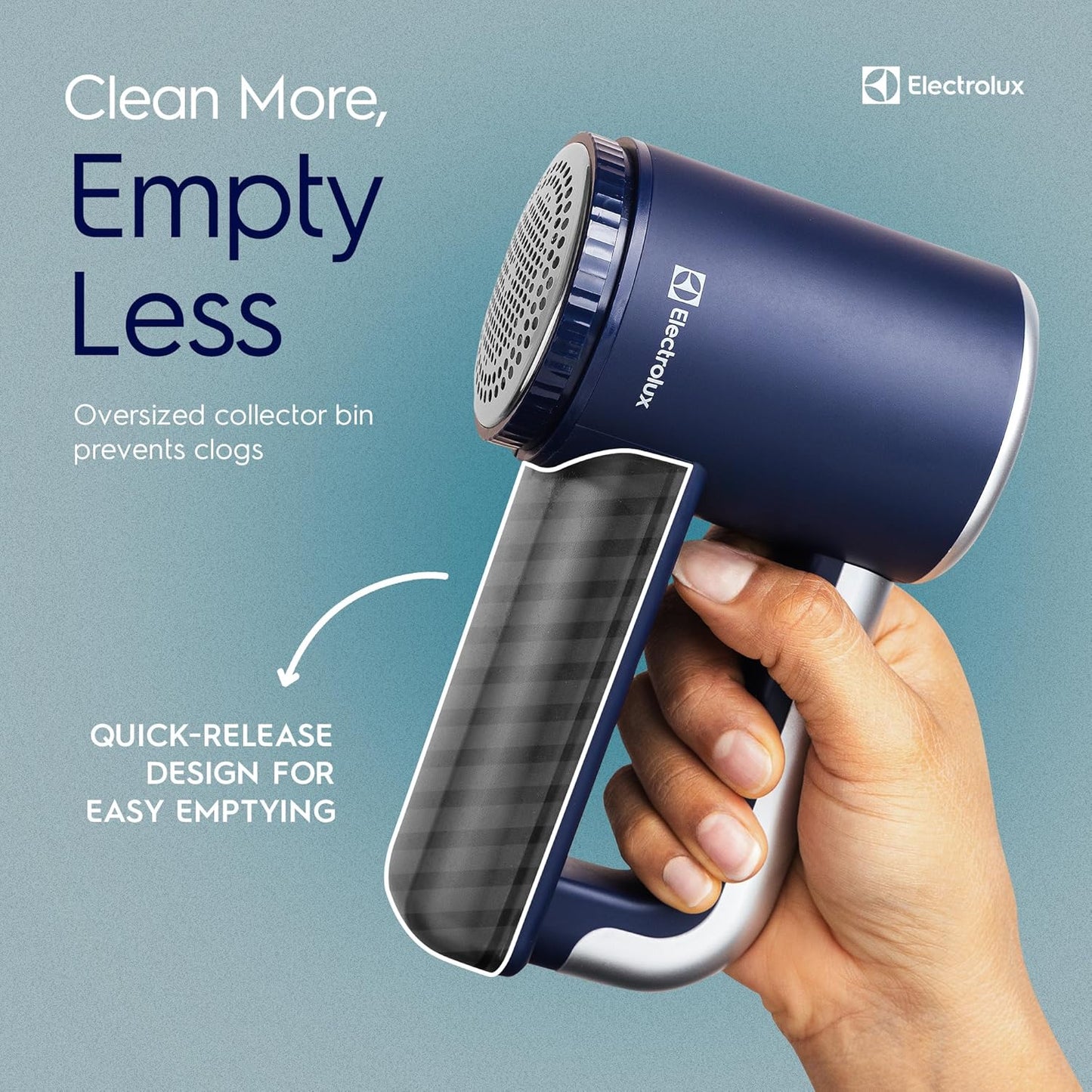 Electrolux Rechargeable Fabric Shaver | 3-Speed Lint Remover for Clothes & Furniture | Eliminates Fuzz & Pilling | Electric Lint Shaver with LED Display & Type-C Fast Charging Port - Black