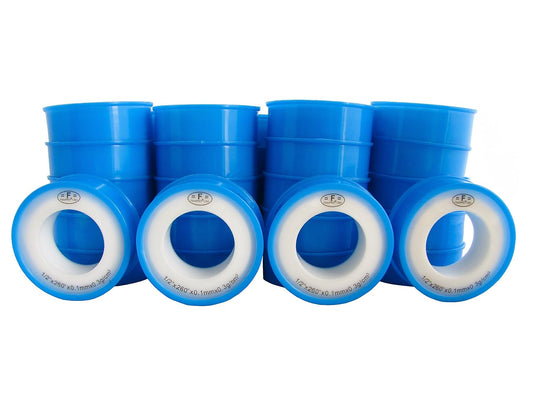 10-pack Gas and Drinking Water Teflon/PTFE Tape, 1/2"x260"