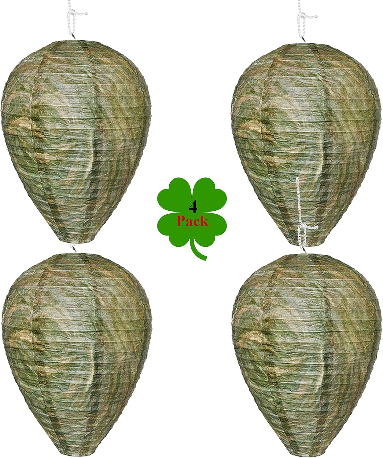 Outward Creations Wasp Nest Decoy - 3 Pack - Hanging Wasp Repellent and Deterrent- Safe Fake Trap