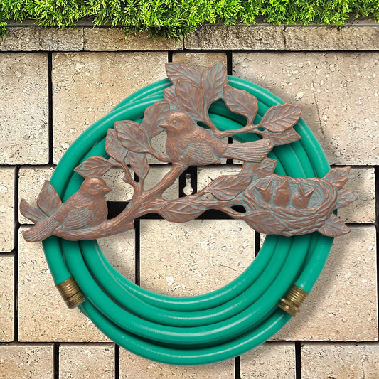Whitehall Products Chickadee Hose Holder, Copper Verdi
