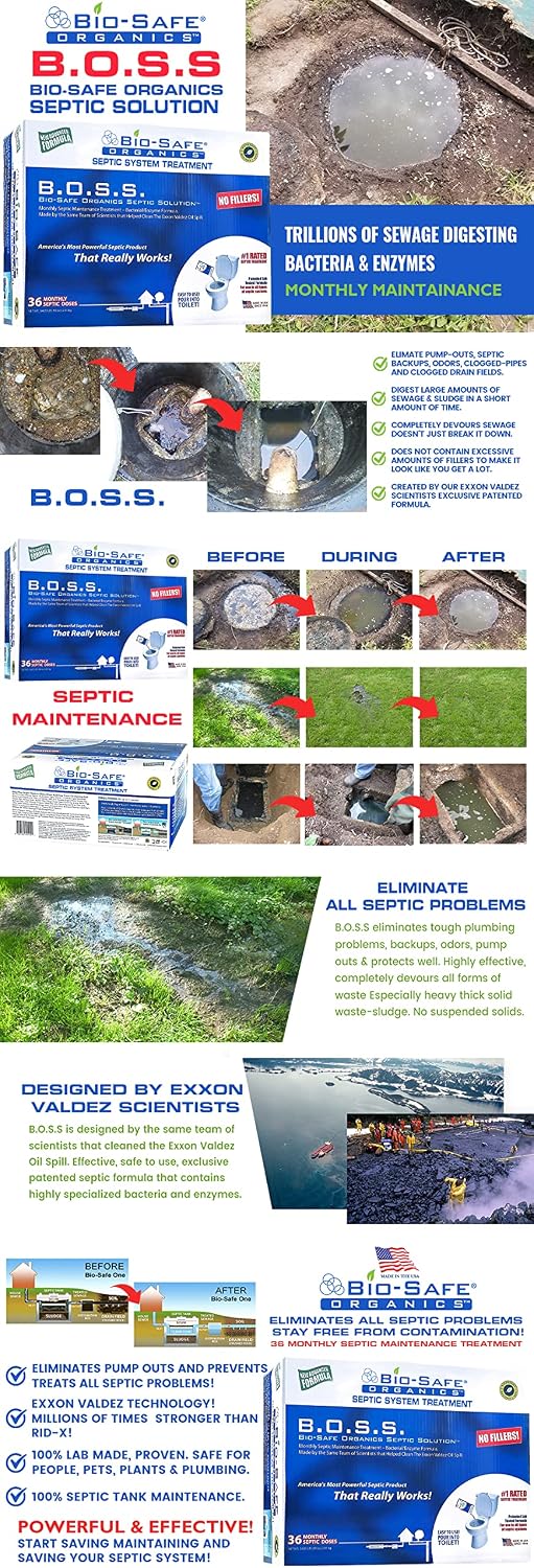 DrainFix & Septic Restorer – 32 oz Enzyme Septic Tank Treatment & Drainfield Restoration – Organic Drain Cleaner for Sewer Lines, RV & Home Plumbing – Safe for Pipes & Septic Systems