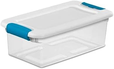 Sterilite 4-Pack 56 Quart Wheeled Latching Box, Underbed Clear Plastic Storage Organizer - Under Bed Rolling Container Bin with Lid and Wheels for Home or Dorm Bedrooms and Closets