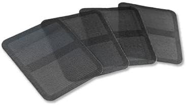Tent Repair Kit | Screen Mesh Patch | Peel & Stick | Black | 3" x 3.5" | Pack of 4 | Fabric & Mesh