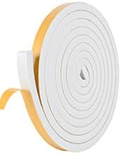 Self Adhesive Foam Tape Weatherstrip 1/2in x 1/4in x 42Ft High Density Foam Insulation Strips Foam Seal Weather Stripping with Strong Adhesive for Door and Window Sound Isolation Soundproofing, White