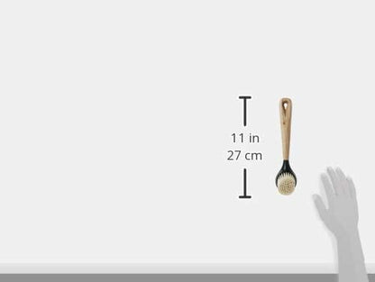 Lodge Scrub Brush - Durable Cast Iron Cookware Cleaning Brush with Ergonomic Handle - Reusable Kitchen Cleaning Tool for Skillets, Griddles & Dutch Ovens - 10 Inches | bike-oils