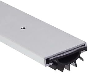 Door Seal Strip Bottom - Door Sweeps for Bottom of Door Exterior - Neoprene Bottom Door Seal, Draft Stopper - Balck Anodized, 48 Inches Long