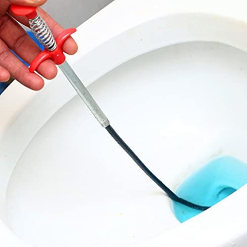 Drain Snake, Drain Clog Remover - Gutter Cleaning Tools Drain Cleaner for Toilet Sewer Shower Kitchen Bathroom Tub Clogged Drains Opener Cleaning Tool, Flexible Grabber Claw Pick Up Reacher (79 inch)