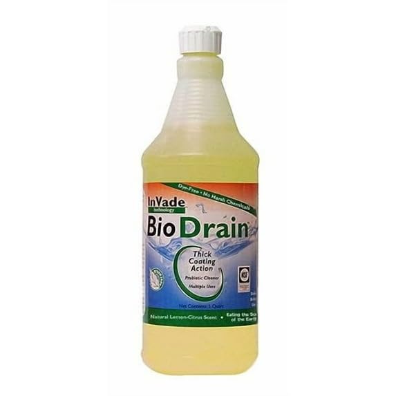 Invade Bio Drain Gel Treatment 1Qt Eliminate Odors Prevent Sugar Snake Fruit Fly Not for Sale to: California