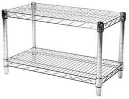 Shelving Inc. 12" d x 30" w Chrome Wire Shelving with 2 Tier Shelves, Weight Capacity 800lbs Per Shelf