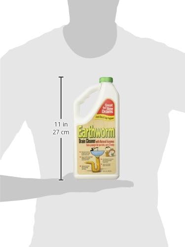 Earthworm Drain Cleaner - Drain Deodorizer - Natural and Family-Safe - 64 fl oz