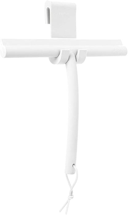 blomus VIPO Shower Squeegee with Holder, 24 cm Wide, Silicone Squeegee for Shower, Bathroom, Window Squeegee, Windscreen Squeegee (Tan)