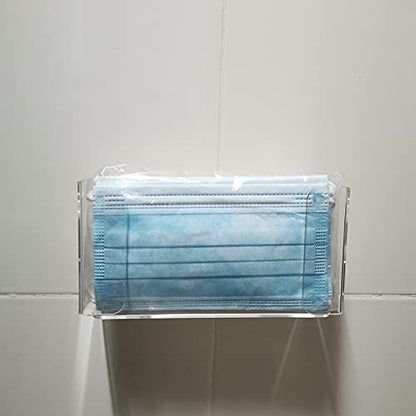 Cq acrylic Rubber Glove Holder for Wall Mount,Clear Disposable Glove Dispenser and Glove Box on Wall,Multipurpose Wall Floating Mask Dispenser and Medical Gloves Rack Storage,10.2”x16”x3.5” Pack of 1