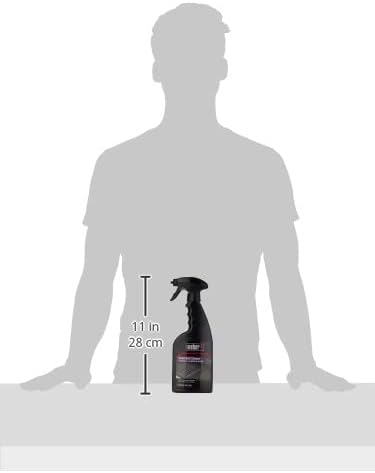 Weber Outdoor Grill Spray Bottle Cleaner & Degreaser, 16 oz – Safe, Non‑Corrosive, Effective Formula for Stainless Steel & Cast‑Iron Grates, Smokers, Ovens & Microwaves - Grill Accessory