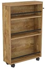 Tribesigns Slim Storage Cart, Rolling Narrow Kitchen Cart on Wheels for Small Place, 4-Tier Slide Out Slim Utility Cart Skinny Laundry Cart with Handle for Kitchen, Bathroom, Laundry