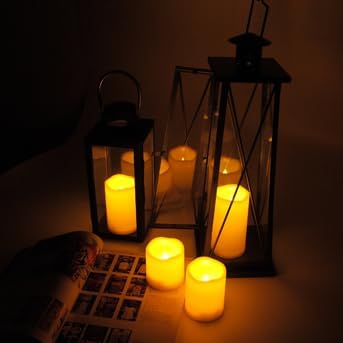 CANDLE CHOICE Waterproof Outdoor Battery Operated Flameless Candles with Remote Timer Plastic Flickering Fake Electric LED Pillars for Lantern Garden Wedding Christmas Decorations 3x4 Inches 3 PCS