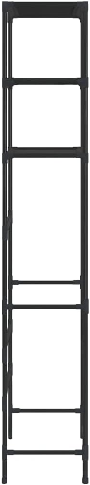 vidaXL Storage Shelf, 3-Tier Washing Machine Storage Rack, Above Washer Dryer Organizer Stand, Freestanding Bathroom Storage Rack, Silver