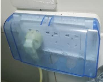 Fielect Weatherproof in Use Outlet Cover Plug Receptacle Protector for Retrofit Siding Construction Transparent 120 Type 142x83x48mm 1Pcs