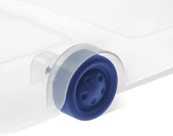 The 66 Quart Clear Underbed Storage Container with Latch Lid and Wheels, Blue